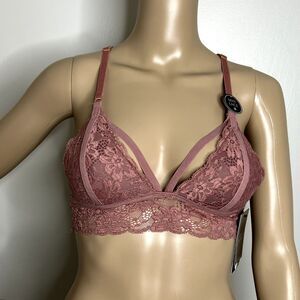 Body Frosting Pink Lace Strappy Bralette